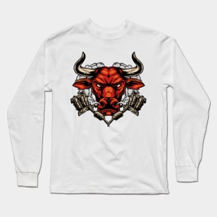 Bull Head Artwork Long Sleeve T-Shirt